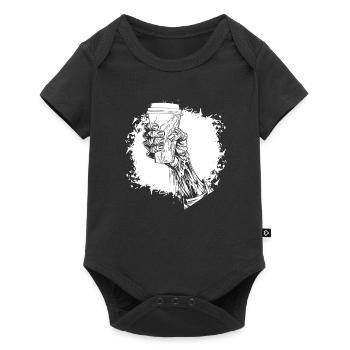 Coffee Cafe Halloween Zombie Hand - Baby Premium short-sleeve bodysuit - black - Front