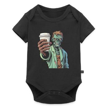 Coffee Cafe Halloween Zombie Hand - Baby Premium short-sleeve bodysuit - black - Front