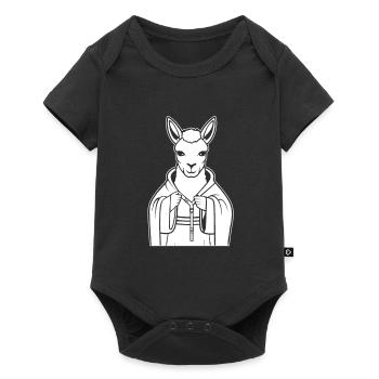 Lama chrétien chrétien - Body à manches courtes Premium Bébé - noir - Devant