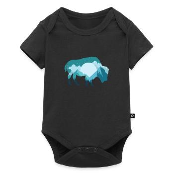 Bison buffalo wild animal - Baby Premium short-sleeve bodysuit - black - Front
