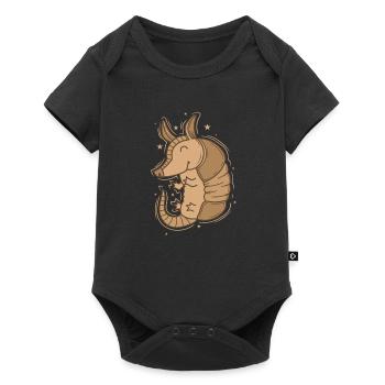 Armadillo is happy desert mammal - Baby Premium short-sleeve bodysuit - black - Front
