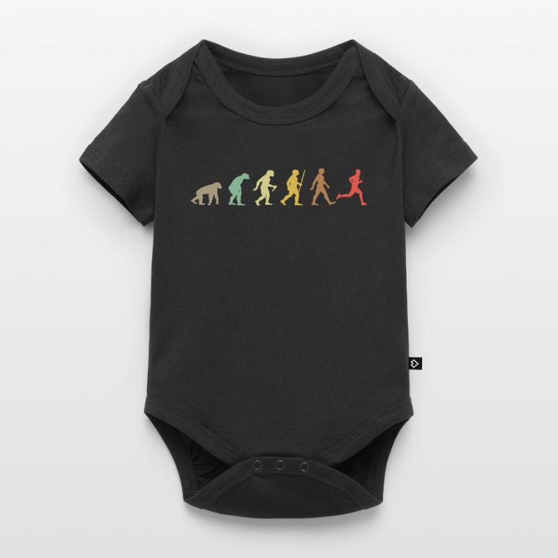 Run Retro Running Evolution Funny Runner Marathon Body à manches courtes Premium Bébé