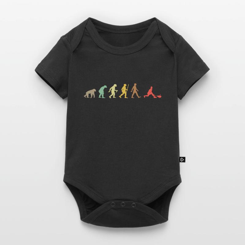 Vintage Squash Retro Squash Schläger Evolution Baby Premium Kurzarmbody