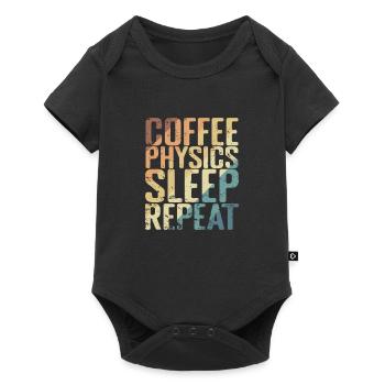 Coffee Physics Sleep Repeat Study - Baby Premium short-sleeve bodysuit - black - Front