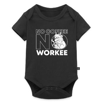 Coffee Cafe Alpaca No Coffee No Workee - Baby Premium short-sleeve bodysuit - black - Front