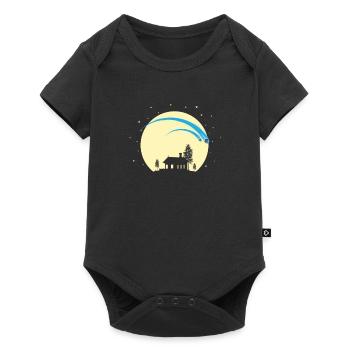 Shooting stars in the night sky - Baby Premium short-sleeve bodysuit - black - Front