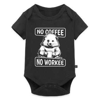 Coffee Cafe Porcupine No Coffee No Workee - Baby Premium short-sleeve bodysuit - black - Front