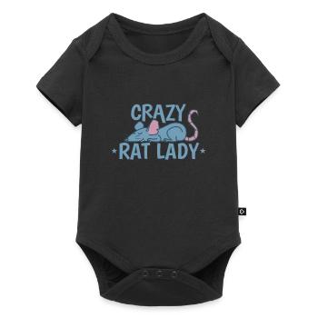 Crazy Rat Lady Rongeur de compagnie - Body à manches courtes Premium Bébé - noir - Devant