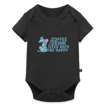 Coffee Drink Feed Rats be Happy Rodent - Baby Premium short-sleeve bodysuit - black - Front