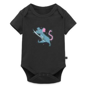 Rat with Sword, Rodent, Nature - Baby Premium short-sleeve bodysuit - black - Front