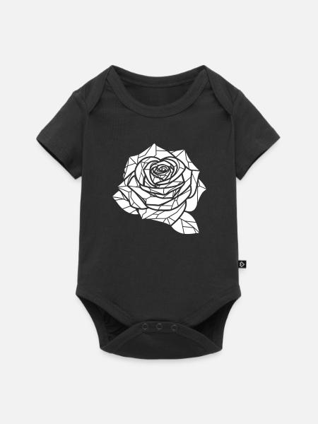 Rote Rose Goth - Baby Premium Kurzarmbody - Schwarz
