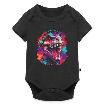 Trex T Rex Dino Party - Body à manches courtes Premium Bébé - noir - Devant