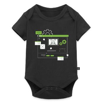 Developer, Coder, Programmer - Baby Premium short-sleeve bodysuit - black - Front