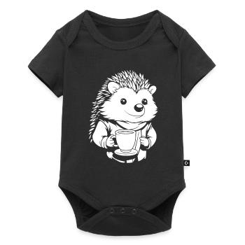 Café hérisson - Body à manches courtes Premium Bébé - noir - Devant