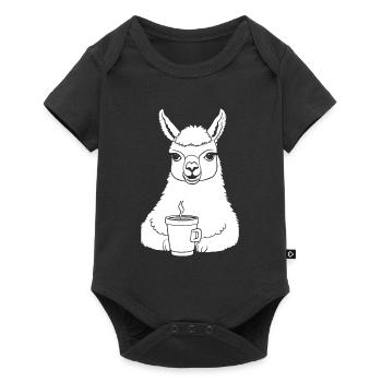 Alpaca Coffee - Baby Premium short-sleeve bodysuit - black - Front