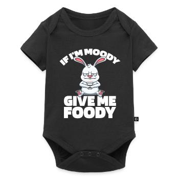 Lapin Lapin Drôle Si Je Suis De Mauvaise Humeur Donnez-Moi Gourmand - Body à manches courtes Premium Bébé - noir - Devant