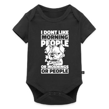 Coffee Cafe Dog - Baby Premium short-sleeve bodysuit - black - Front