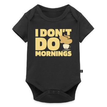 Café Café Drôle Je Ne Fais Pas De Matins - Body à manches courtes Premium Bébé - noir - Devant