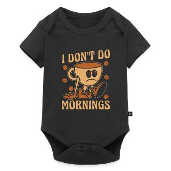 Café Café Drôle Je Ne Fais Pas De Matins - Body à manches courtes Premium Bébé - noir - Devant