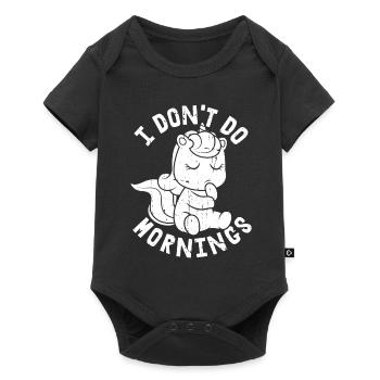Unicorn Unicorn Funny I Don't Do Mornings - Baby Premium short-sleeve bodysuit - black - Front