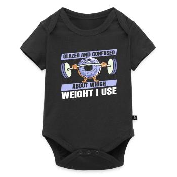 Donut Fitness Funny Donut Gym - Body à manches courtes Premium Bébé - noir - Devant