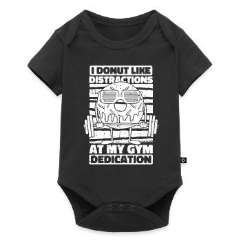 Donut Fitness Funny Donut Gym - Body à manches courtes Premium Bébé - noir - Devant