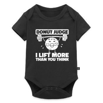 Donut Fitness Funny Donut Gym - Body à manches courtes Premium Bébé - noir - Devant
