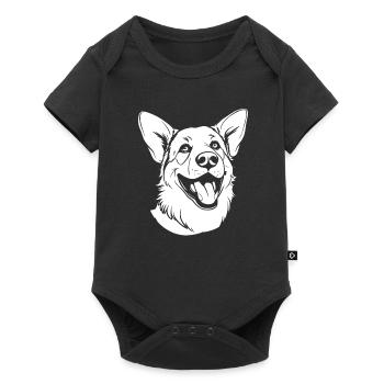 Berger Allemand Souriant - Body à manches courtes Premium Bébé - noir - Devant