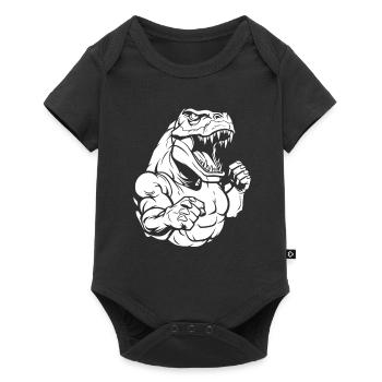 Fitness T Rex - Body à manches courtes Premium Bébé - noir - Devant