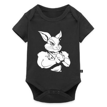 Fitness Lapin - Body à manches courtes Premium Bébé - noir - Devant