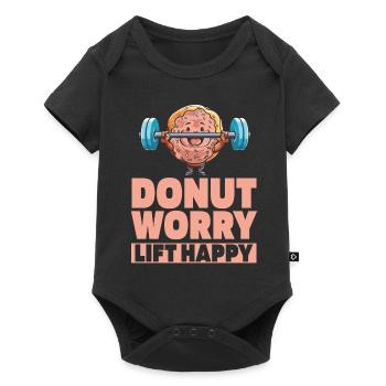 Donut Fitness Funny Donut Gym - Body à manches courtes Premium Bébé - noir - Devant