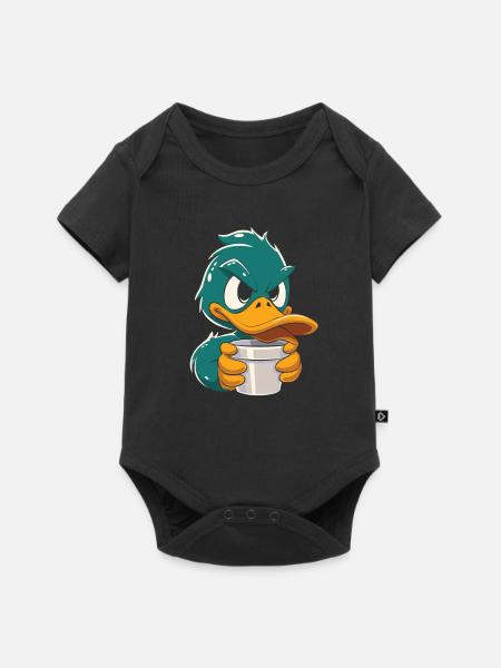 Ente - Premium kortærmet baby-body  - sort