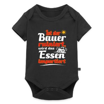 Bauerndemo Landwirtschaft Landwirt Protest Sprüche - Baby Premium Kurzarmbody - Schwarz - Vorne