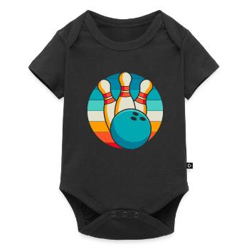 Bowling Bowlen Bowler - Baby Premium Kurzarmbody - Schwarz - Vorne