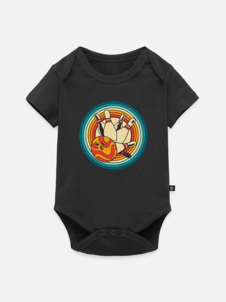 Bowling Bowlen Bowler - Baby Premium Kurzarmbody - Schwarz