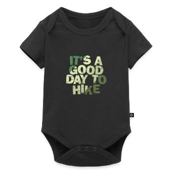 C’est une bonne journée pour faire de la randonnée dans la nature - Body à manches courtes Premium Bébé - noir - Devant