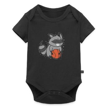 Washable plays basketball omnivore - Baby Premium short-sleeve bodysuit - black - Front