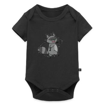 Washable with garbage bag nocturnal omnivore - Baby Premium short-sleeve bodysuit - black - Front