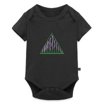 Lavender in Triangle Plant Garden Fragrance - Baby Premium short-sleeve bodysuit - black - Front