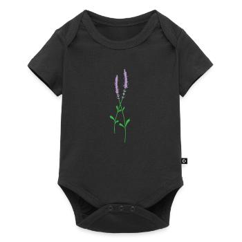 Purple Lavender Herbs Plant - Baby Premium short-sleeve bodysuit - black - Front