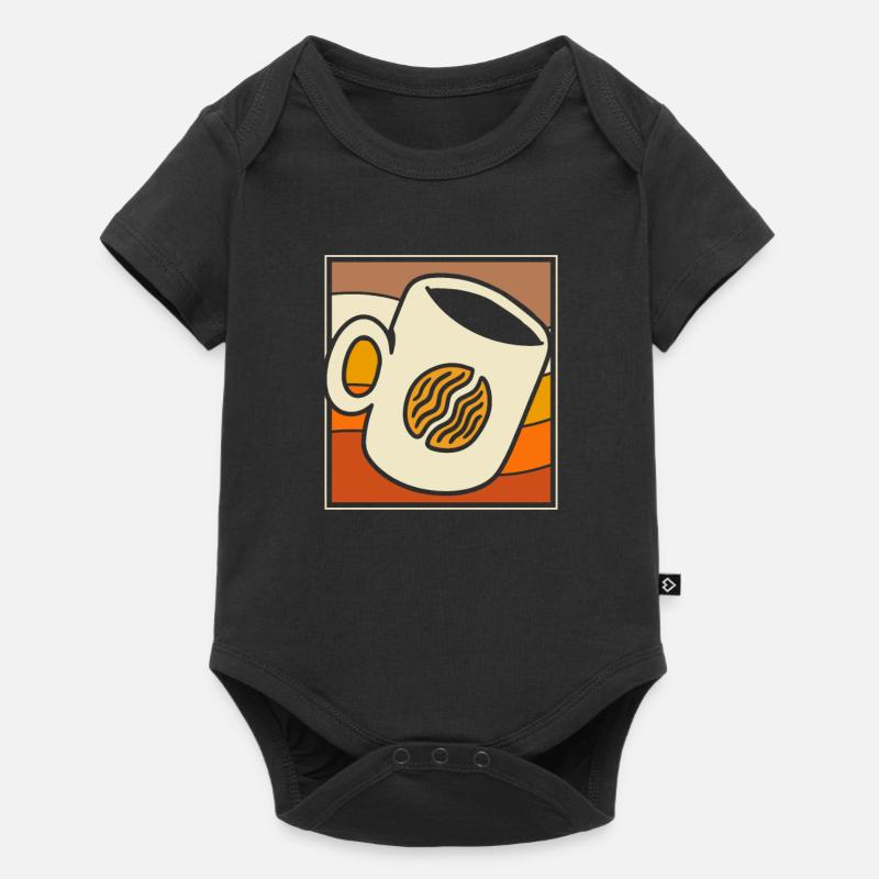 Kaffee Cafe - Baby Premium Kurzarmbody - Schwarz