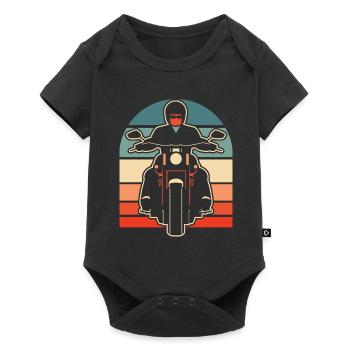 Moto Motard Motard - Body à manches courtes Premium Bébé - noir - Devant