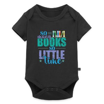 So many Books, so little Time Bookworm - Baby Premium short-sleeve bodysuit - black - Front