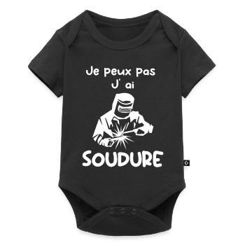Je Peux Pas J ai Soudure Humour Soudeur Cadeau - Body à manches courtes Premium Bébé - noir - Devant