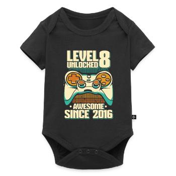 Gaming 8e anniversaire 8 ans Gamer - Body à manches courtes Premium Bébé - noir - Devant