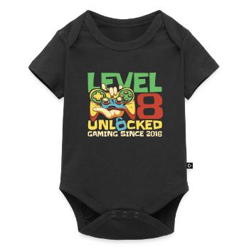 Gaming 8e anniversaire 8 ans Gamer - Body à manches courtes Premium Bébé - noir - Devant