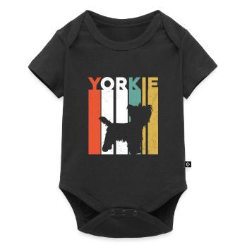 Yorkshire Terrier vintage Yorkie owner gift - Baby Premium short-sleeve bodysuit - black - Front