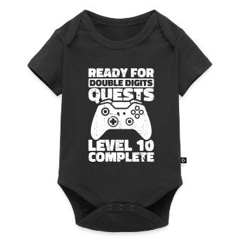 Gaming 10e anniversaire 10 ans Gamer - Body à manches courtes Premium Bébé - noir - Devant
