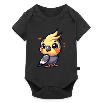 Cute Cokatiel Lover Design - Baby Premium short-sleeve bodysuit - black - Front