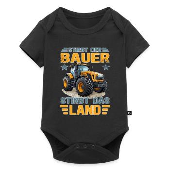 Stirbt Der Bauer - Stirbt Das Land - Traktor Demo - Baby Premium Kurzarmbody - Schwarz - Vorne